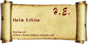 Halm Edina névjegykártya